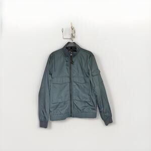 Abercrombie & Fitch Men’s S Water Resistant Windproof Bomber Jacket Gray Slate